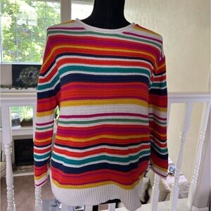 See and Be Seen Multicolored Striped Sweater